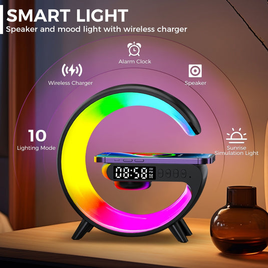 INEYES Smart Lamp Wireless Charger Speaker Night Light