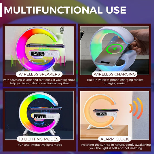 INEYES Smart Lamp Wireless Charger Speaker Night Light