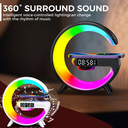 INEYES Smart Lamp Wireless Charger Speaker Night Light