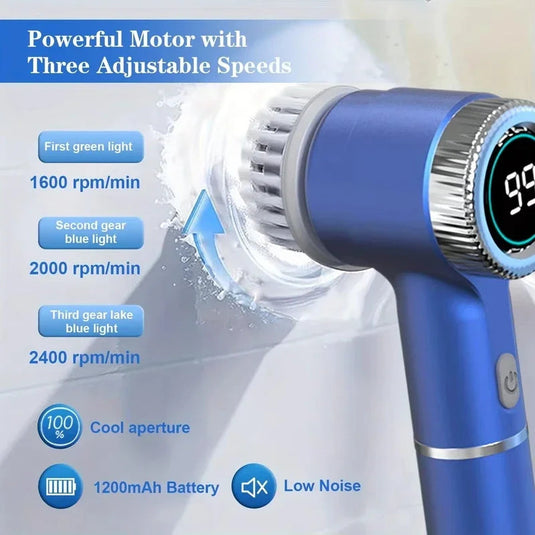Wireless Electric Cleaning Brush Powerful IPX7 Waterproof USB